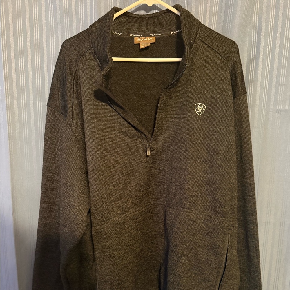 Ariat Men's Charcoal Zip-Up Sweater